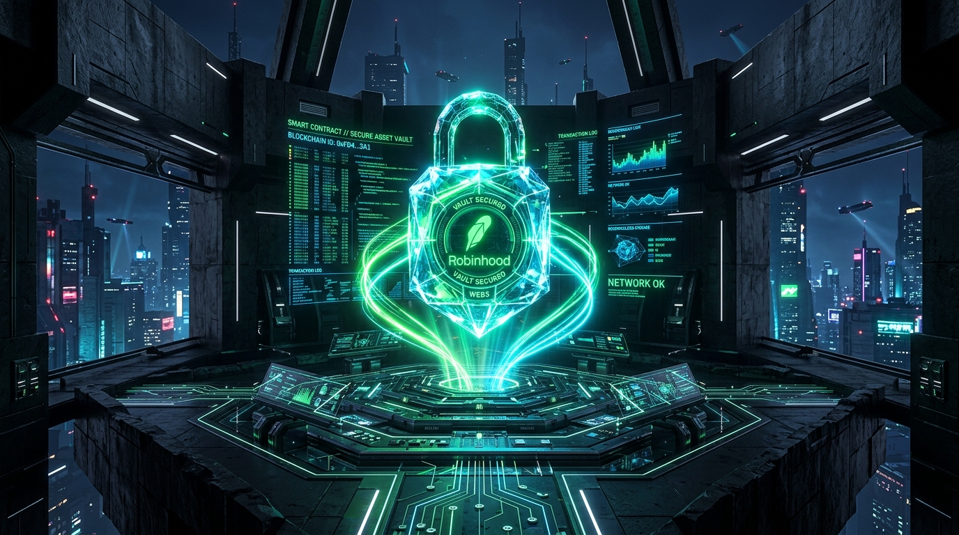 A secure digital vault representing locked project funds